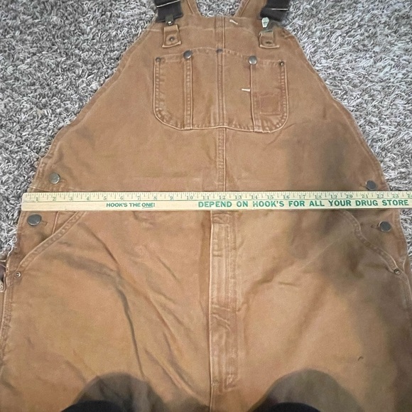 Carhartt dark khaki bib overalls - Picture 6 of 8